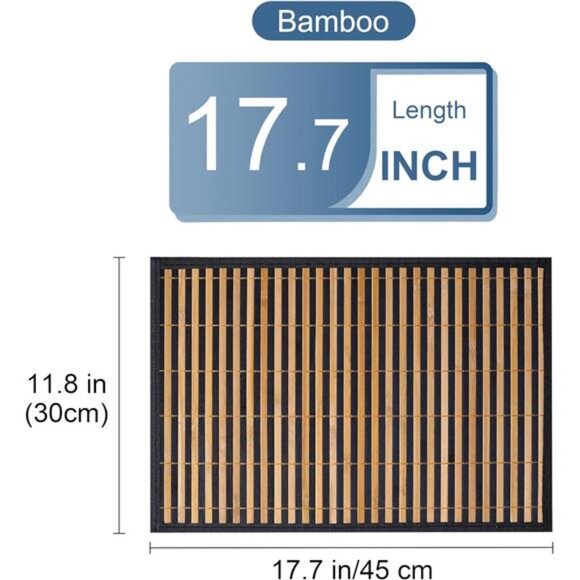 Placemats Set of 6, Bamboo Table Mats Set, 18'' × 12'' Woven Placemat, Washable - Picture 3 of 7